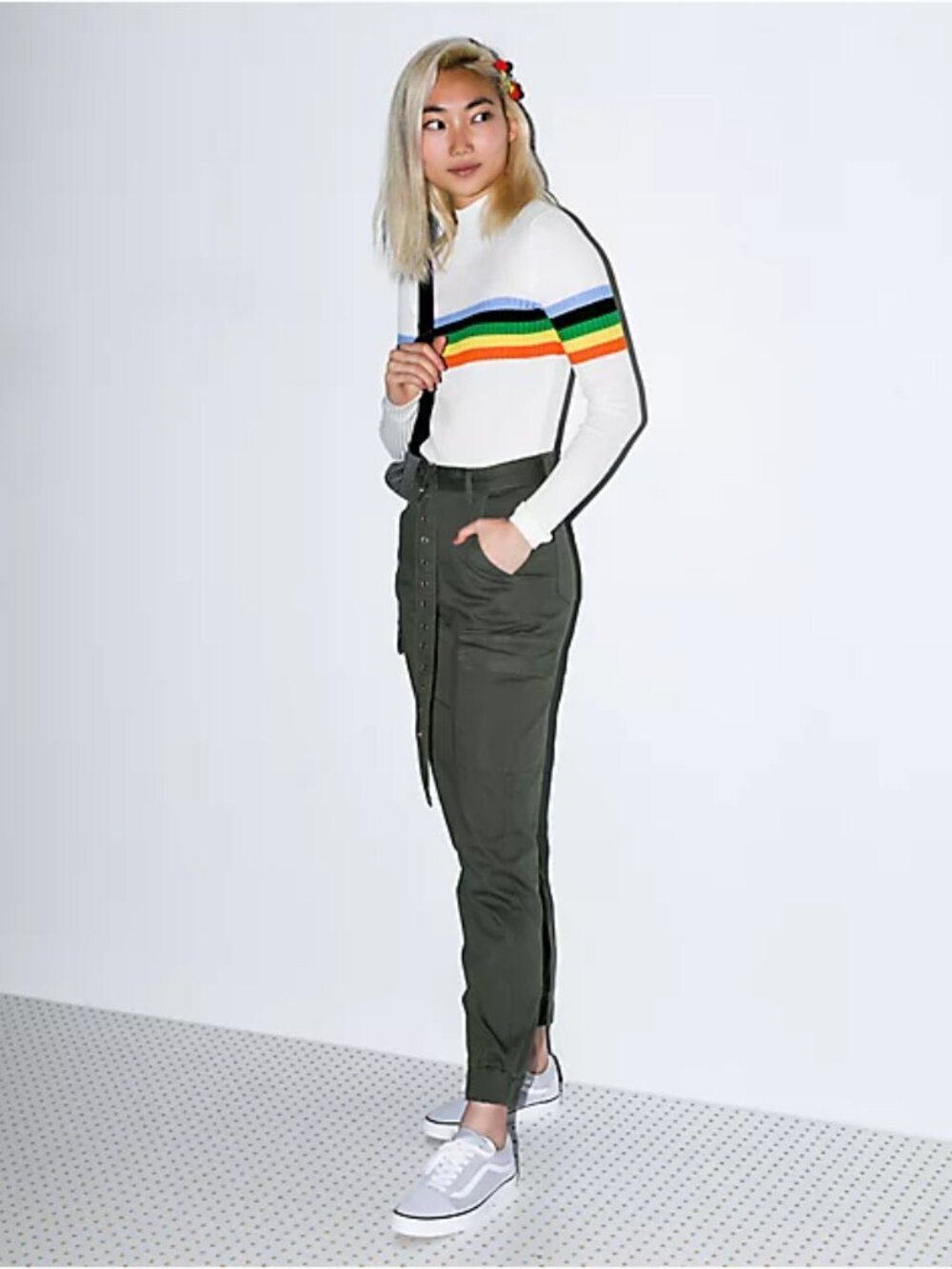 Cute Dove Gray Minimal VANS Old Skool Skate Sneakers Size M7 W8.5